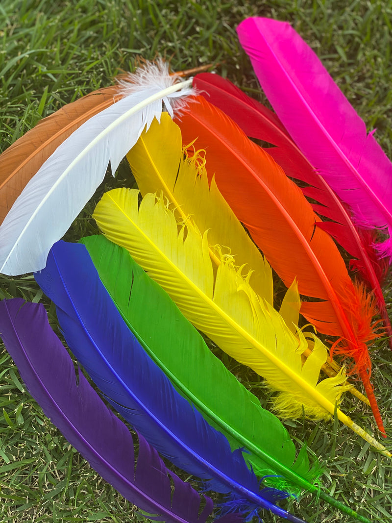 Smudge Feather Fan